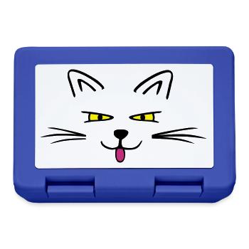 Funny cat - Lunchbox - royal blue - Front