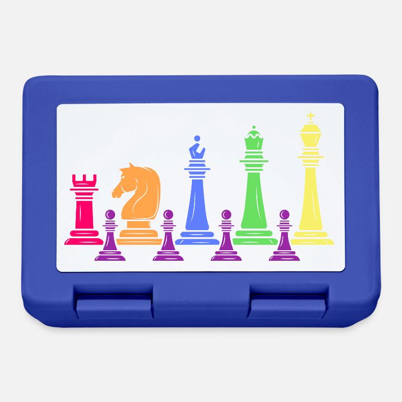 Échecs Échec et mat Joueur d’échecs Famille d’échecs - Boîte à goûter - bleu royal