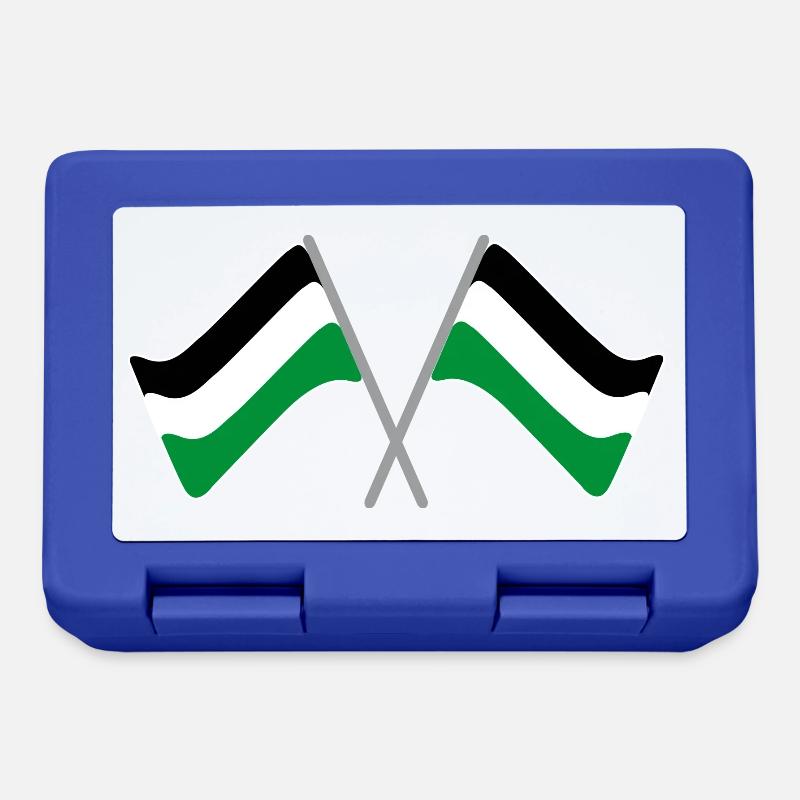 Drapeau noir-blanc-vert | stade de football de drapeau - Boîte à goûter - bleu royal