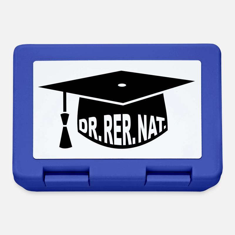 Doktor - Doktorhut - Studium - Geschenk - Dr. rer. - Brotdose - Royalblau