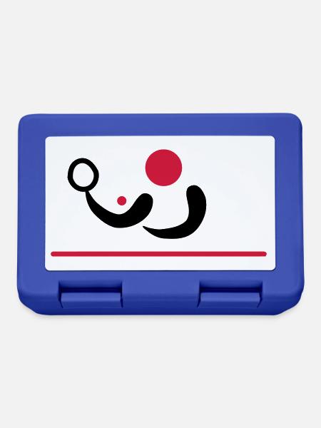 Table Tennis - Player with Ball (Table Tennis) - Lunchbox - royal blue