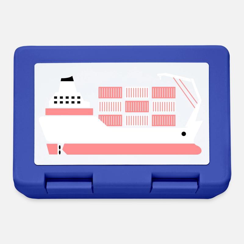 container ship pink - Lunchbox - royal blue