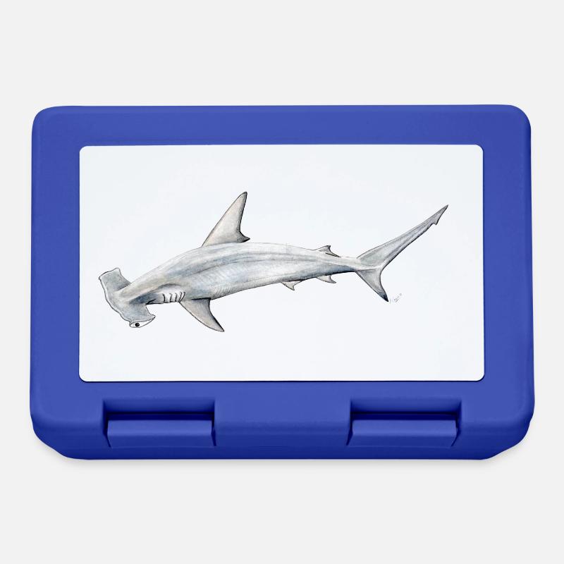 requin Martillon - requin-marteau - Réquin - Boîte à goûter - bleu royal