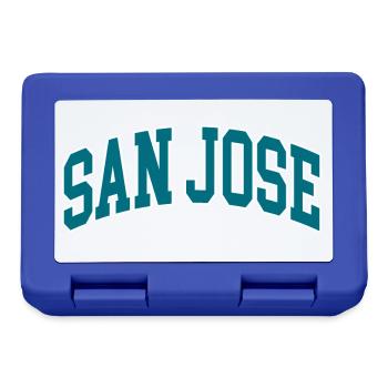 San Jose blue white - Brotdose - Royalblau - Vorne