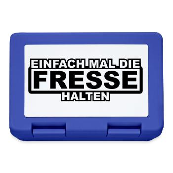 Einfach mal die Fresse Halten Umrandung - Brotdose - Royalblau - Vorne