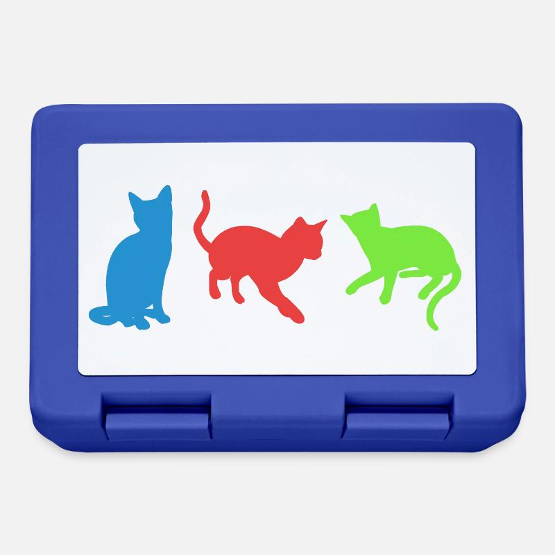 chats - Boîte à goûter - bleu royal