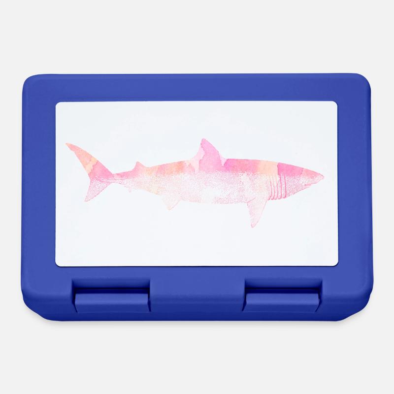 Shark Attack - Lunchbox - royal blue