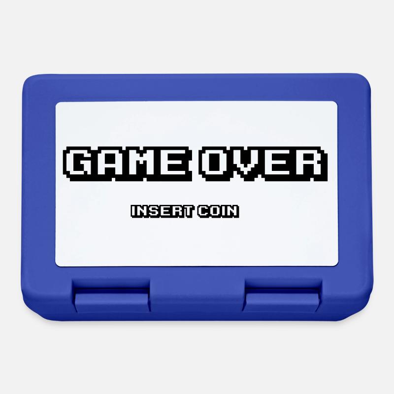 Game Over insert coin - Brotdose - Royalblau