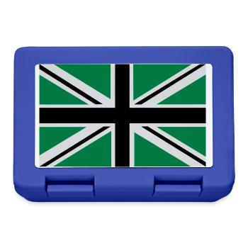 Union Jack | black-white-green | Flag flag - Lunchbox - royal blue - Front