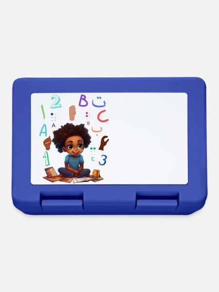 ABC Shirt zum Schulstart - Brotdose - Royalblau
