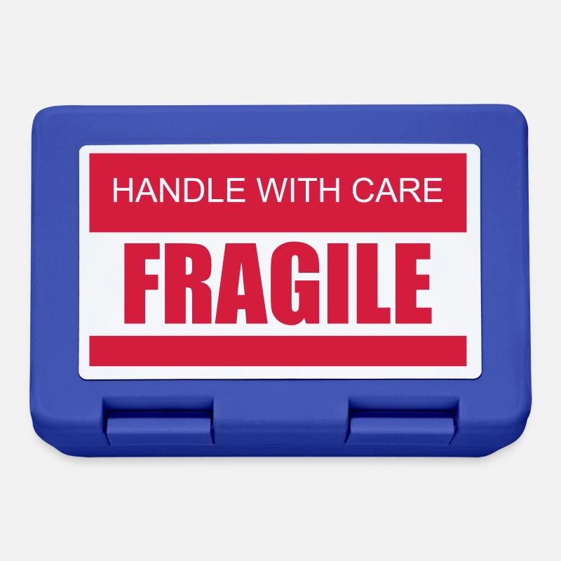 FRAGILE Handle with care 2c - Lunchbox - royal blue