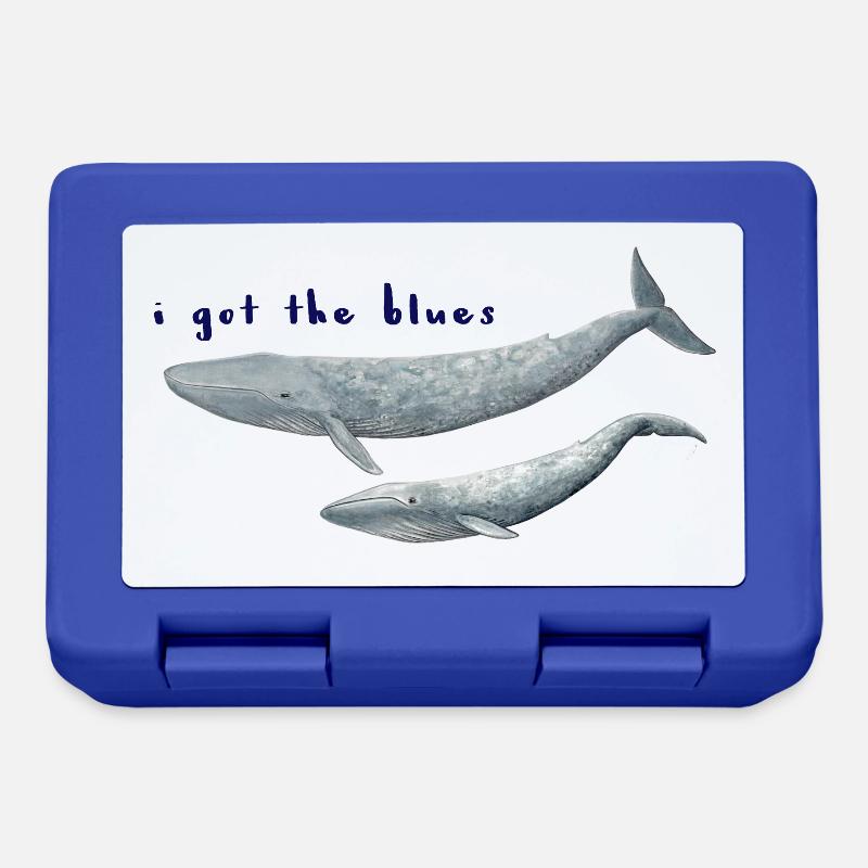 Je suis les baleines blues - baleines. Baleines - Boîte à goûter - bleu royal