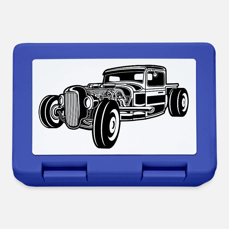 Hot Rod / Roue Rod 06_schwarz blanc - Boîte à goûter - bleu royal