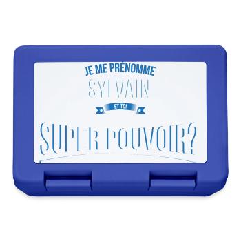 Sylvain super pouvoir cadeau - Boîte à goûter - bleu royal - Devant