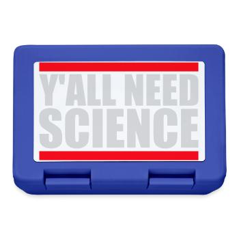 Y'all Need Science Lustig Wissenschaft Nerd Spruch - Brotdose - Royalblau - Vorne