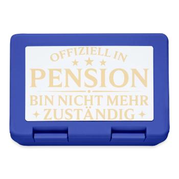 Pension Nicht mehr zuständig Pensionär - Brotdose - Royalblau - Vorne