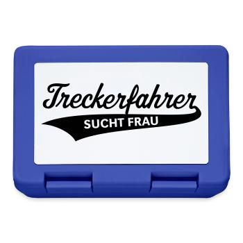 Treckerfahrer – Sucht Frau (Trecker / Traktor) - Brotdose - Royalblau - Vorne