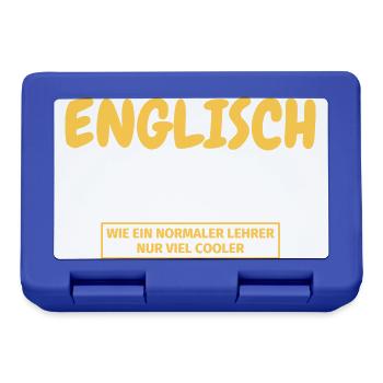 Englischlehrer Geschenk - Brotdose - Royalblau - Vorne