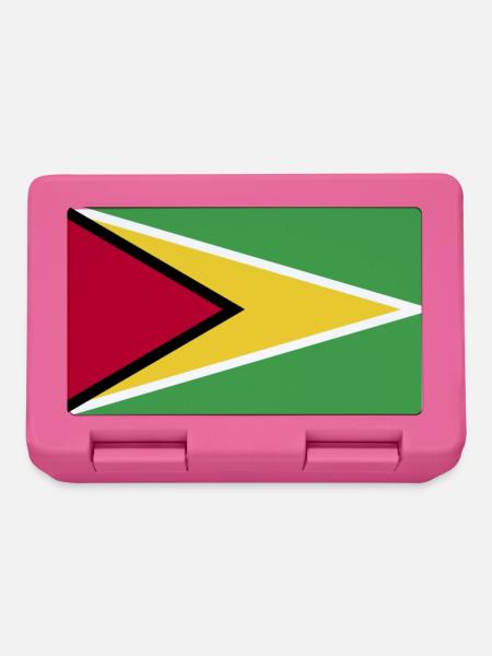 Guyana National Flagge - Brotdose - Pink