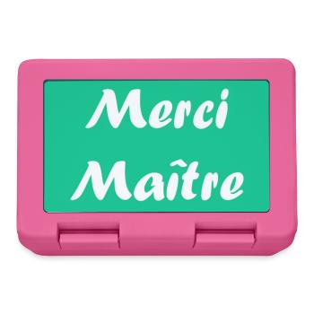 MAÎTRE. MERCI. MERCI MAÎTRE. CADEAU MAÎTRE - Boîte à goûter - rose - Devant