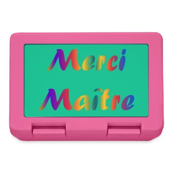 MAÎTRE. MERCI. MERCI MAÎTRE. CADEAU MAÎTRE - Boîte à goûter - rose - Devant