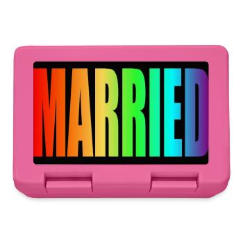 RAINBOW - MARRIED LGBTQ - WEDDING PRIDE - Lunchbox - pink - Front