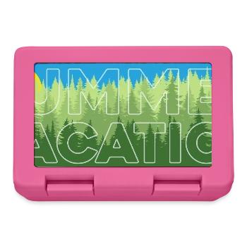 Summer Vacation Hiking Outline - Lunchbox - pink - Front