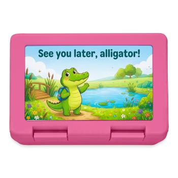 BIS SPÄTER, ALLIGATOR. - Brotdose - Pink - Vorne