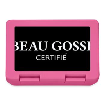 Logo beau Gosse certifié - Boîte à goûter - rose - Devant