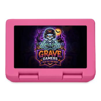 Grave Gamers Neon Skull - Brotdose - Pink - Vorne
