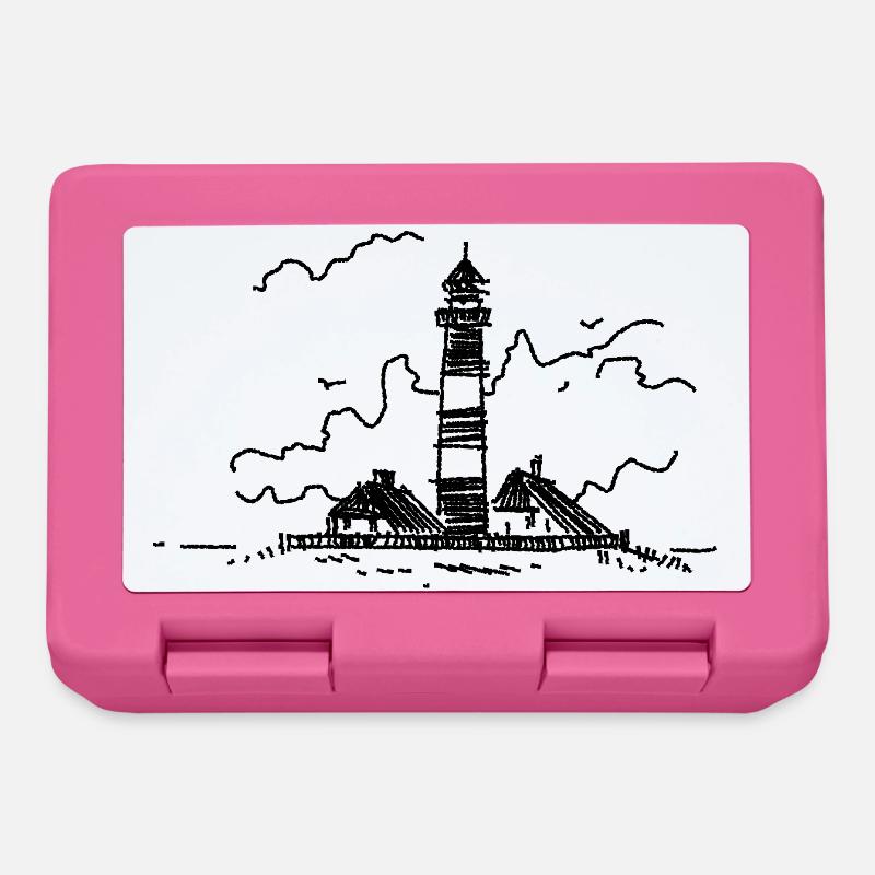 Leuchtturm Westerhever - Brotdose - Pink