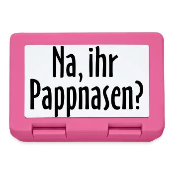 Lustiger Berlin Spruch: Na, ihr Pappnasen? - Brotdose - Pink - Vorne