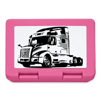 Camion camionneur US - Boîte à goûter - rose - Devant