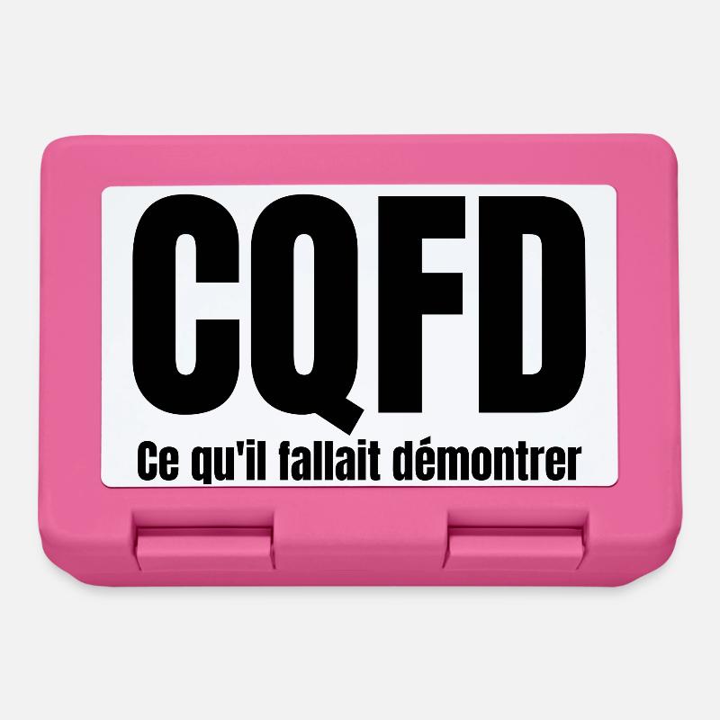 mathématiques, math, CQFD - Boîte à goûter - rose