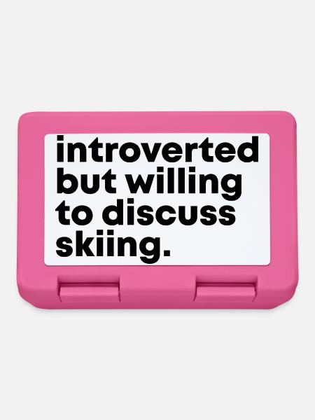 Skifahren Skifahren Skifahren - Brotdose - Pink