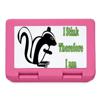 Humorvolle Skunk-Philosophie Zitat-Design - Brotdose - Pink - Vorne