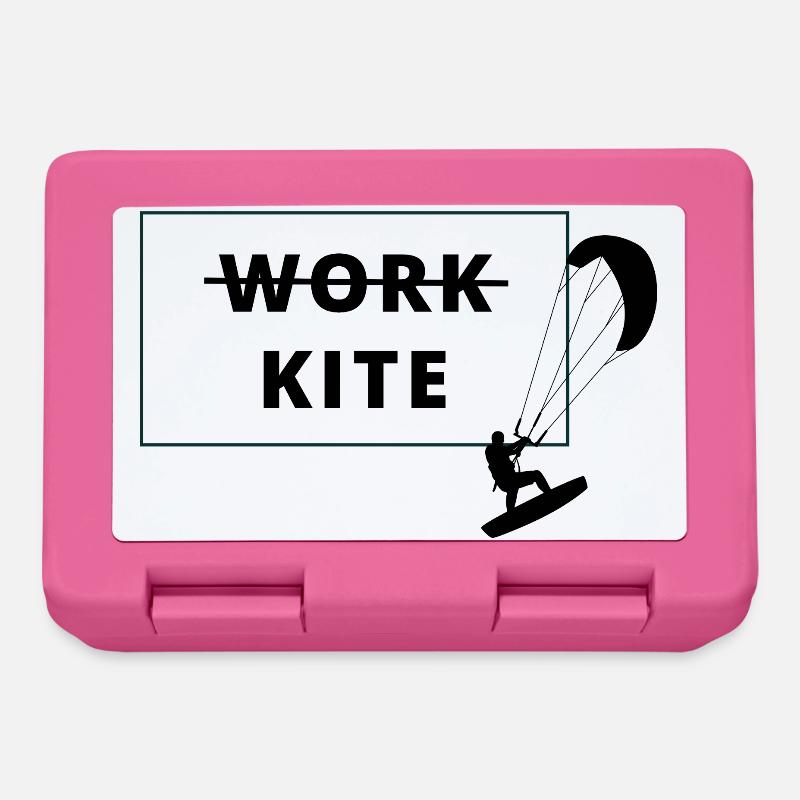 Kitesurfing, no work - kite - Lunchbox - pink