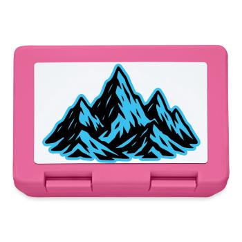 Icône du sommet des montagnes - Boîte à goûter - rose - Devant