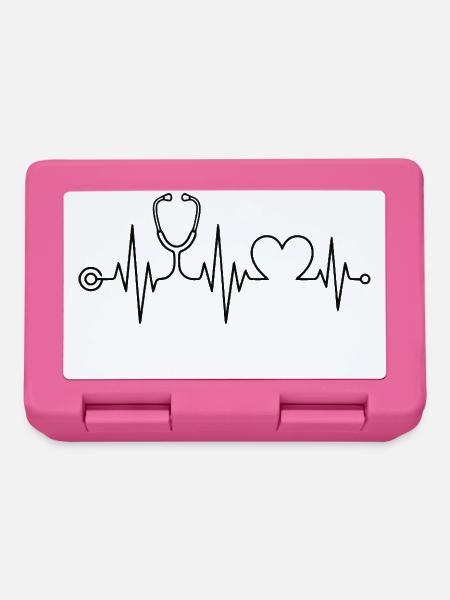 Krankenschwester - Krankenschwester - Herzschlag - Brotdose - Pink