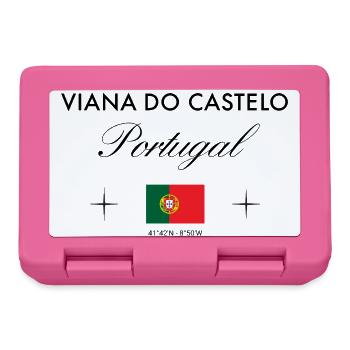 Viana do Castelo Portugal Koordinaten Reise - Brotdose - Pink - Vorne