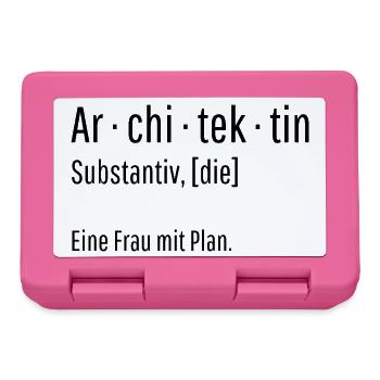 Architektin Substantiv Definition Geschenk - Brotdose - Pink - Vorne