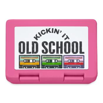 Ich mache es old school - Brotdose - Pink - Vorne