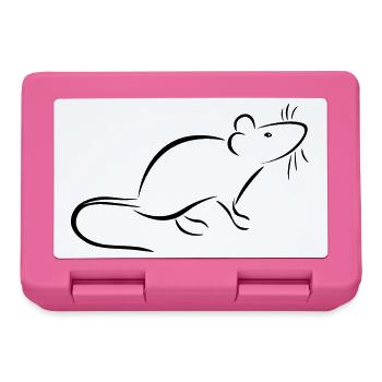 Ratte und Maus - halten zahme Ratten oder Mäuse - Brotdose - Pink - Vorne