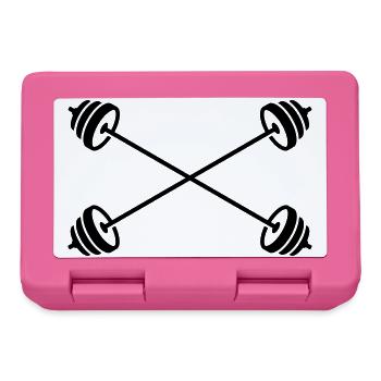 Crossed barbells - Lunchbox - pink - Front