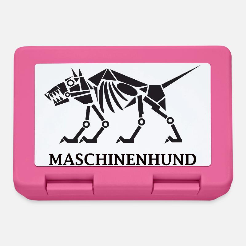 Maschinenhund mit Text - Brotdose - Pink