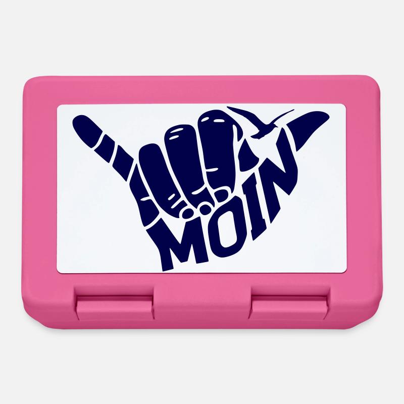Handzeichen "MOIN" - Brotdose - Pink