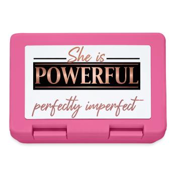 Puissant et parfaitement imparfait – Design Rose Gold - Boîte à goûter - rose - Devant