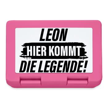 Leon hier kommt die Legende - Brotdose - Pink - Vorne