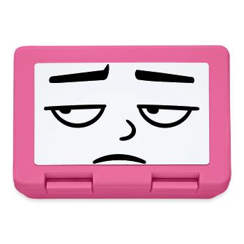 Grumpy sad disappointed face funny - Lunchbox - pink - Front
