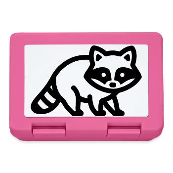 raccoon - Lunchbox - pink - Front